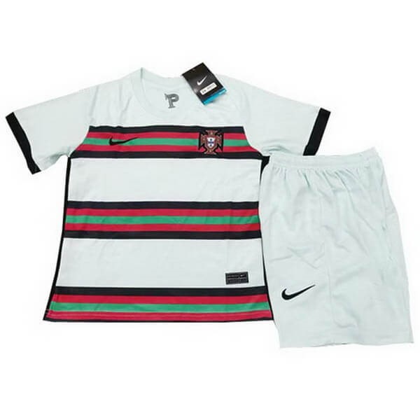 Camiseta Portugal Replica Segunda Ropa Niños 2020 Blanco